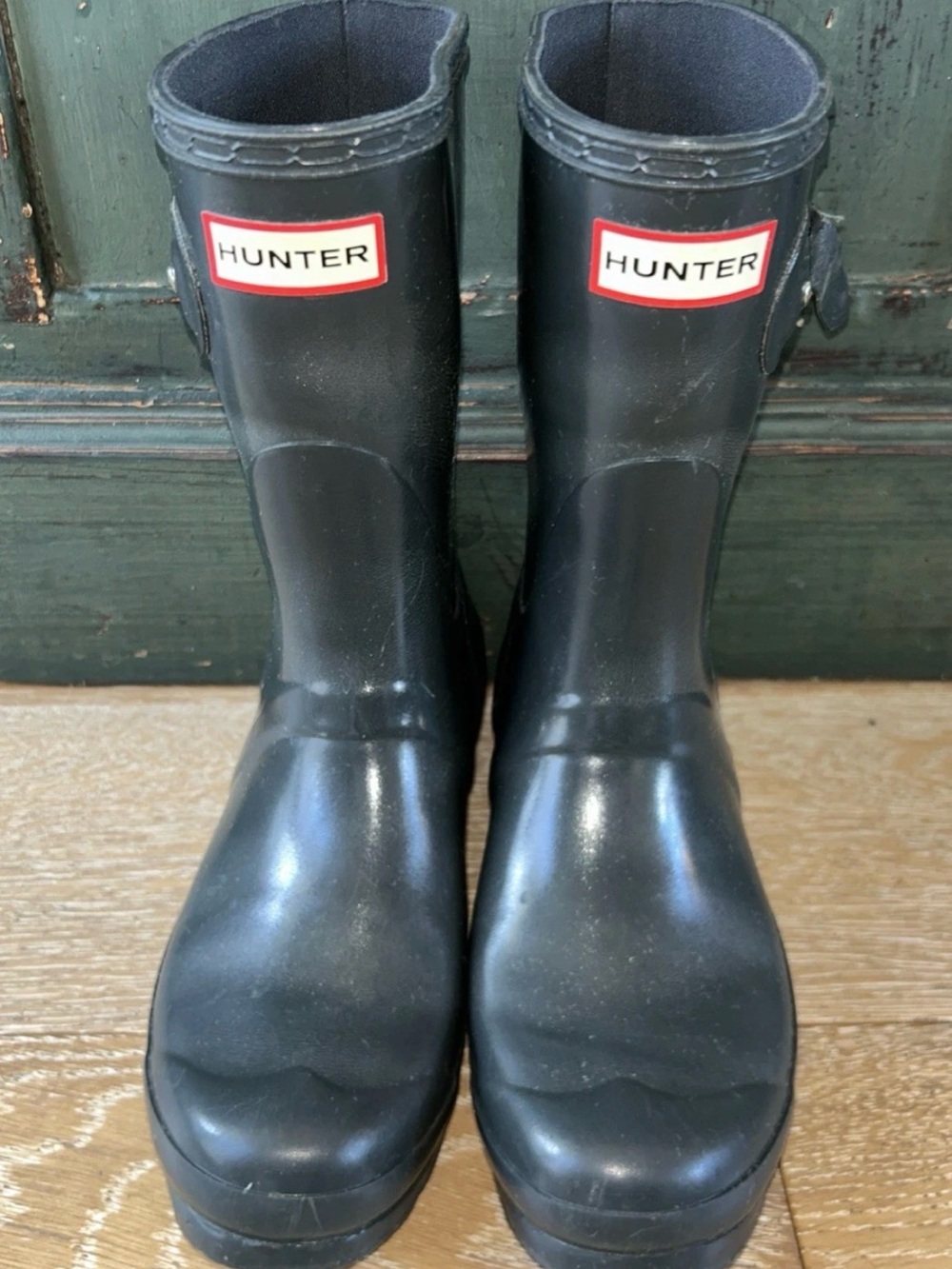 Hunter Women's Original Short Rain Boot Black Matte Size 7